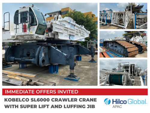 Urgent Offers Invited: Kobelco SL6000 Crawler Crane with Super Lift and Luffing Jib