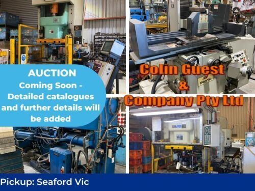 Site Closure Auction - Sheetmetal Stamping, Rubber Products Production, Machine Tools, Plating, Robotic Welding Cells, Forklift and General Equipment