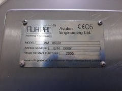 Avalon Engineering Bag Presenter Model AM06091, sn: 06091, mfg. 2005 - 2