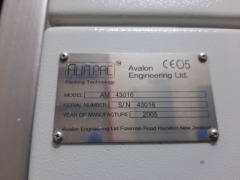 Avalon Engineering Avapac Inline Filler Model AM43016, 7.5MT/Hr, sn: 43016, mfg. 2005 - 2