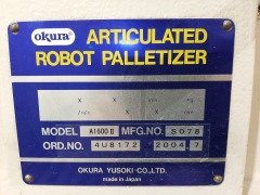 Okura Yusoki Co. Ltd Model A1600 II Pelletiser Robot Arm, sn: S078, mfg.2004 - 2