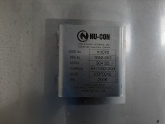 Nu-Con Model VH078 Vacuum Hopper #1, 500KG, sn: 1052-001 - 2