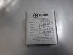 Nu-Con Model SH02-120 Packing Hopper, 1600KG, sn: 1052-004, mfg. 2008 - 2